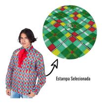 Camisa Caipira de Algodão Adulto Festa Junina Arraiá Quadrilha