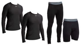 Camisa Calça Bermuda Térmica Segunda Pele Proteção UV Compressão Kanxa Kit com 4 Peças Kanxa