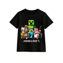 Camisa Camiseta 100 Algodão Estampada Infantil Menino e Menina Minecraft Jogo Joguinho VídeoGames Mobile 2 ao 16 Camisa Camiseta 100 Algodão Estampada Infantil Menino e Menina Minecraft Jogo Joguinho VídeoGames Mobile 2 ao 16