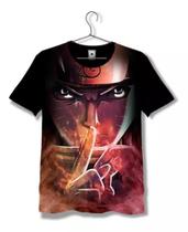 Camisa Camiseta Full 3d Bandana Naruto Sasuke Anime Desenho - HELP