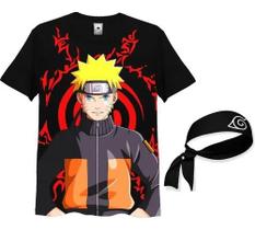 Camisa Camiseta 3d Full Anime Uzumaki Naruto Infantil Adulto