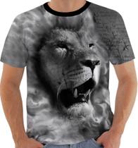Camisa Camiseta 7627 Leão lion judah rei selva