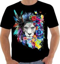 Camisa Camiseta 7632 Leão lion judah rei selva