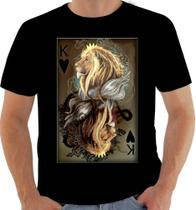 Camisa Camiseta 7657 Leão lion judah rei selva
