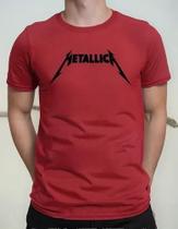 Camisa Camiseta Adulto Feminina Masculina Algodão Banda Metallica Rock MD1
