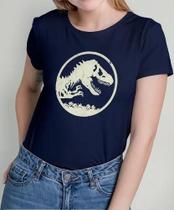 Camisa Camiseta Adulto Feminina Masculina Algodão Filme Dinossauro Jurassicc Park MD1