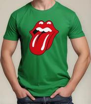 Camisa Camiseta Adulto Masculina Feminina Algodão Banda de Rock Rolling Stone s Língua MD1