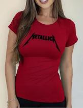 Camisa Camiseta Adulto Masculina Feminina Algodão Banda Metallica Rock MD1