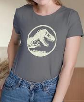 Camisa Camiseta Adulto Masculina Feminina Algodão Filme Dinossauro Jurassicc Park MD1