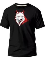 Camisa Camiseta Algodão Wolf Camisa Camiseta Algodão Wolf