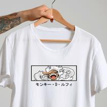 Camisa Camiseta Anime One Piece LUFFY Confortável 100% algodão Unissex