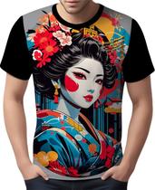 Camisa Camiseta Arte Oriental Mulher Gueixa Beleza Samurai 3 Camisa Camiseta Arte Oriental Mulher Gueixa Beleza Samurai 3