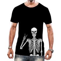 Camisa Camiseta Arte Tumblr Esqueletos Caveira Ossos Moda 11