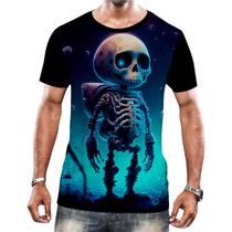 Camisa Camiseta Arte Tumblr Esqueletos Caveira Ossos Moda 7