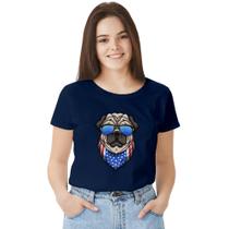 Camisa Camiseta BabyLook Feminina T-shirt 100% Algodão Eua Bul dog Animais