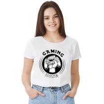 Camisa Camiseta BabyLook Feminina T-shirt 100% Algodão Game Controle Gaming jogos