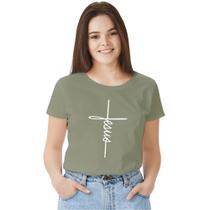 Camisa Camiseta BabyLook Feminina T-shirt 100% Algodão Gospel Cristã Jesus Frases - PRIMUS