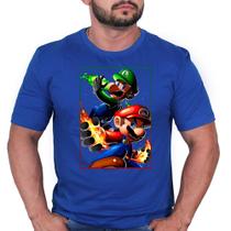 Camisa Camiseta Básica Algodão Super Mario Bross Filme Jogo Unissex - DT STYLE