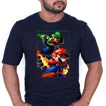 Camisa Camiseta Básica Algodão Super Mario Bross Filme Jogo Unissex