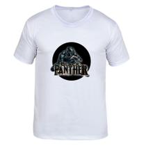 Camisa Camiseta Black Panther Filme Marvel Vingadores Infantil Adulto