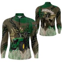 Camisa Camiseta Blusa Agro fazenda Trator Plantação com proteção uv50