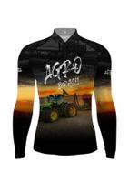 Camisa Camiseta Blusa Agro Por do sol Fazenda Trator com Proteção uv50