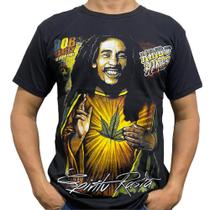 Camisa Camiseta Blusa Banda de Rock Bob Marley Pta Estampada - Black Rock Camisaria Paulista