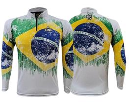 Camisa camiseta Blusa Brasil Pai e Filho com Proteção Solar UV50