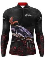 Camisa Camiseta Blusa De Pesca Masculino Feminino e Infantil Pirarara Com Proteção Solar Uv50+