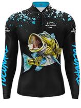 Camisa Camiseta Blusa De Pesca Tucunaré Masculino e Infantil igual Com Proteção Uv50