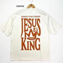 Camisa Camiseta Blusa Evangelica Cristã Igreja Gospel Church Jovem Fé Coroa Jesus is King Streetwear Camisa Camiseta Blusa Evangelica Cristã Igreja Gospel Church Jovem Fé Coroa Jesus is King Streetwear