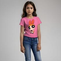 Camisa Camiseta Blusa Meninas super poderosas lindinha florzinha docinho