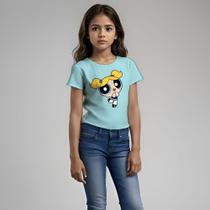 Camisa Camiseta Blusa Meninas super poderosas lindinha florzinha docinho