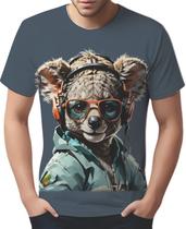 Camisa Camiseta Color Animais Óculos Coala Moderno HD 2 Camisa Camiseta Color Animais Óculos Coala Moderno HD 2