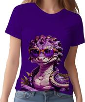 Camisa Camiseta Color Animais Óculos Cobra Moderna HD 2 - Enjoy Shop