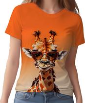 Camisa Camiseta Color Animais Óculos Girafas Moderna HD 2 - Enjoy Shop