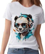 Camisa Camiseta Color Animais Óculos Panda Fone Moderno 2