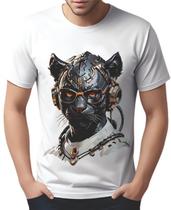 Camisa Camiseta Color Animais Óculos Pantera Fone Moderna 1 Camisa Camiseta Color Animais Óculos Pantera Fone Moderna 1