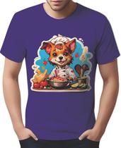 Camisa Camiseta Color Chefe Cachorro Cozinheiro Cozinha 4