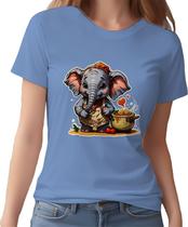 Camisa Camiseta Color Chefe Elefante Cozinheiro Cozinha 4