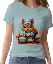 Camisa Camiseta Color Chefe Esquilo Cozinheiro Cozinha 3