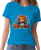 Camisa Camiseta Color Chefe Gato Cozinheiro Cozinha 5