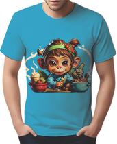 Camisa Camiseta Color Chefe Macaco Cozinheiro Cozinha 1