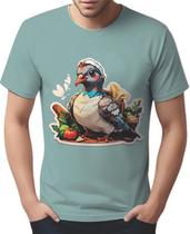 Camisa Camiseta Color Chefe Pombo Cozinheiro Cozinha 1 Camisa Camiseta Color Chefe Pombo Cozinheiro Cozinha 1