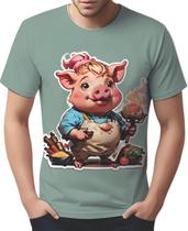 Camisa Camiseta Color Chefe Porco Cozinheiro Cozinha 1 Camisa Camiseta Color Chefe Porco Cozinheiro Cozinha 1