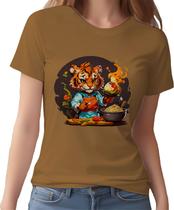 Camisa Camiseta Color Chefe Tigre Cozinheiro Cozinha HD 4