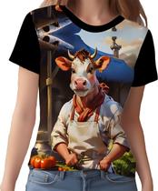 Camisa Camiseta Color Chefe Vaquinha Cozinheira Cozinha 3 Camisa Camiseta Color Chefe Vaquinha Cozinheira Cozinha 3