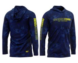 Camisa Camiseta Com Capuz Proteção Solar Uv50+ Mar Negro P/ Pesca, Trilha, Ciclismo Camisa Camiseta Com Capuz Proteção Solar Uv50+ Mar Negro P/ Pesca, Trilha, Ciclismo
