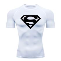 Camisa Camiseta de Compressão Super Homem Treino Academia Corrida