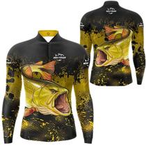Camisa Camiseta De Pesca Dourado Com Proteção Solar Uv50+ - New Fisher